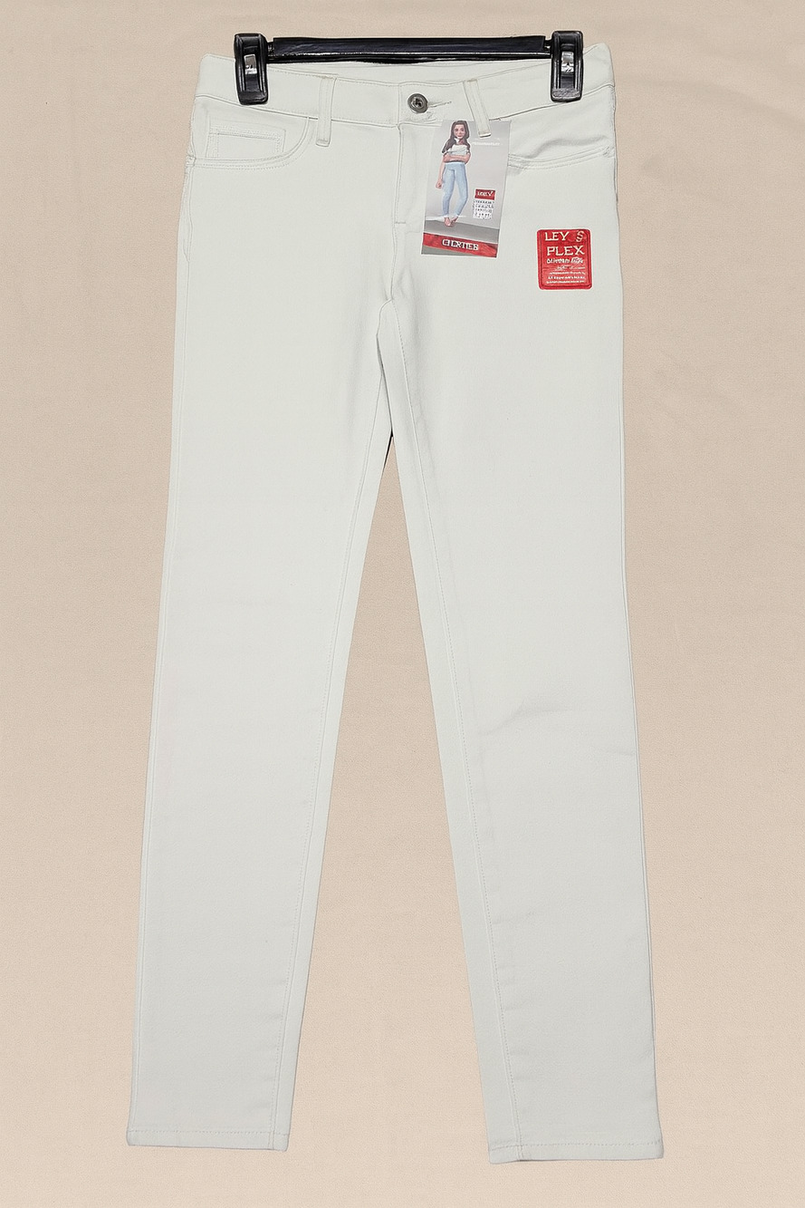 Levi’s 710 Girls 12 Regular White Skinny Jeans Denim Classic Minimalist Timeless